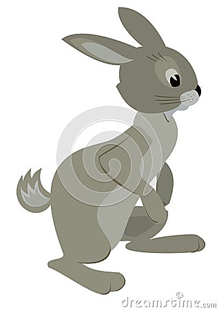 Illustration of vector gray rabbit Vector Illustration