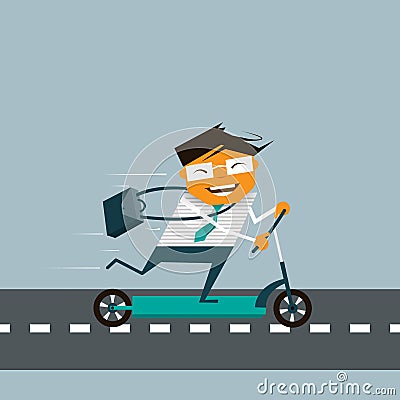 Illustration vector happy business man Vector Illustration