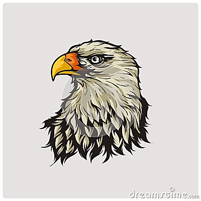 illustration vector of head eagle Vector Illustration