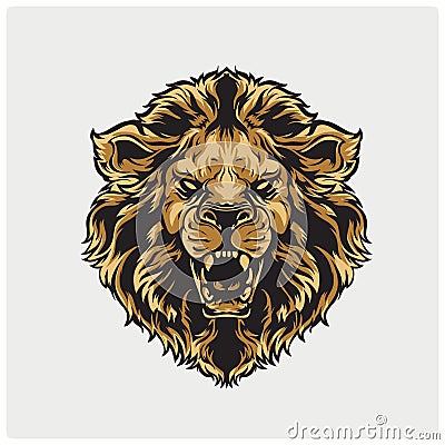 Illustration vector of head lion Vector Illustration