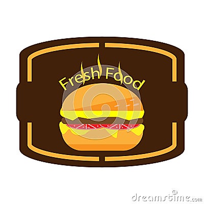 Illustration logo abstract hamburger Stock Photo