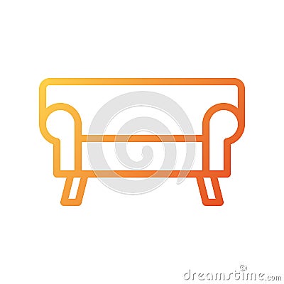 illustration vector and logo sofa gradient style icon perfect Vector Illustration