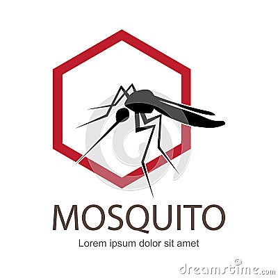 illustration vector. Target on mosquito. Mosquitoes carry many disease such as dengue fever, zika disease,enchaphalitits and else Vector Illustration
