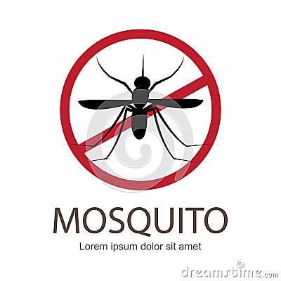 illustration vector. Target on mosquito. Mosquitoes carry many disease such as dengue fever, zika disease,enchaphalitits and else Vector Illustration