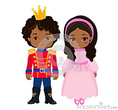 Illustration of very cute Prince and Princess. Vector Illustration