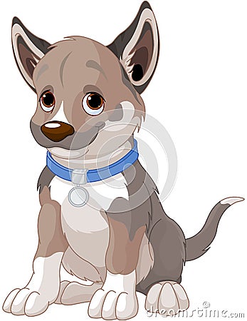 Puppy Dog Vector Illustration