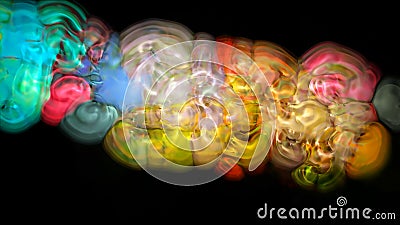 Illustration Vibrant Bubbly Background Stock Photo