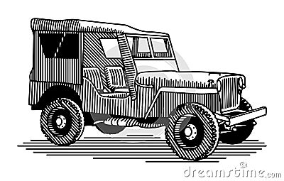 Military Vehicle Vector Illustration