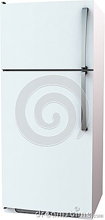 Refrigerator, Fridge, Kitchen Appliance, Isolated, White Stock Photo