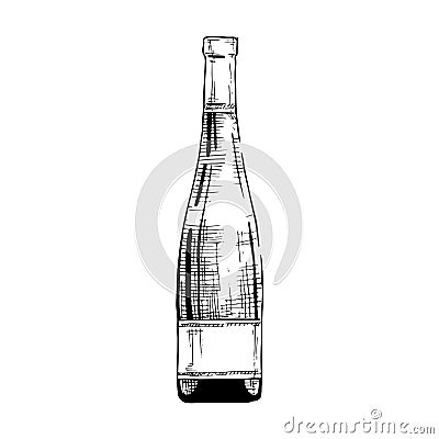 Illustration of wine bottle Vector Illustration