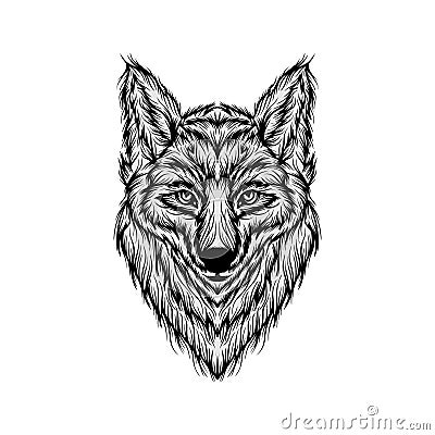 Illustration wolf head for commercial Vector Illustration
