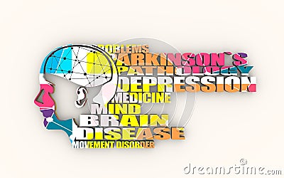 Illustration of a woman head with brain Cartoon Illustration