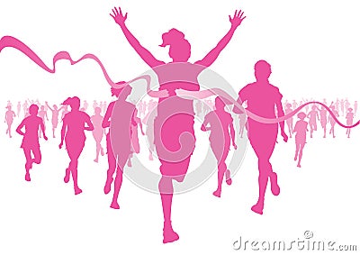 Women Running Vector Illustration