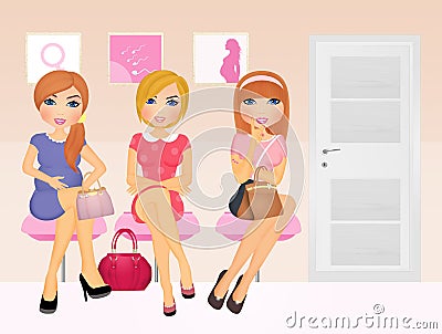 Women visit the gynecologist Stock Photo