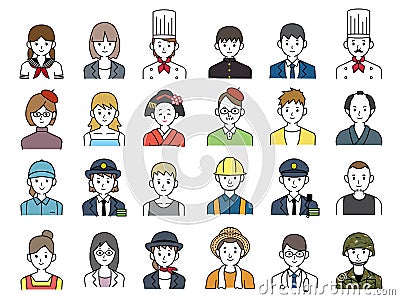 Working people icons Vector Illustration