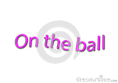 Illustration write on the ball isolated in a white background Stock Photo