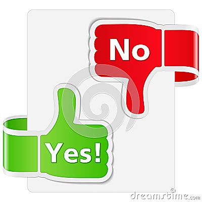 Yes and No Vector Illustration
