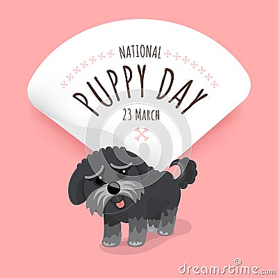 Illustrations concept National puppy day. Vector illustrate. Vector Illustration