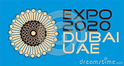 expo dubai t shirt print vector Vector Illustration