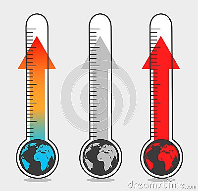 Illustrations of global warming Stock Photo