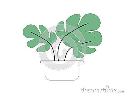 Illustrations plants and potted plants used for various media Stock Photo
