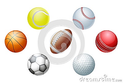 Sports balls Vector Illustration
