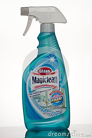 Illustrative editorial Magiclean Glass cleaner Editorial Stock Photo