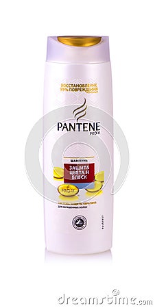 Illustrative Editorial of one 21 ounce bottle Pantene Pro-V bran Editorial Stock Photo