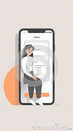 Illustrative Guide, Designing User Interfaces for Mobile Applications, Focusing on Intuitive Navigation and Seamles Stock Photo