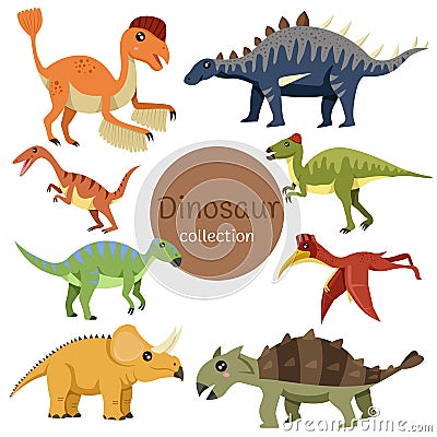 Illustrator of dinosaur collection two Vector Illustration
