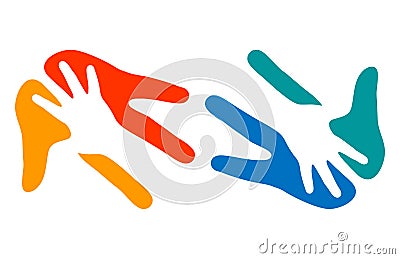 Helping Hand Logo Icon Design Vector Illustration