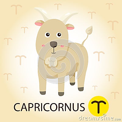 Illustrator of Zodiac with Capricorns Vector Illustration