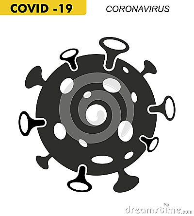 Illustrazione del virus covid-19 a forma di clipart Stock Photo