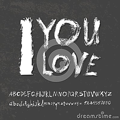 Ilove you hand lettering Vector Illustration