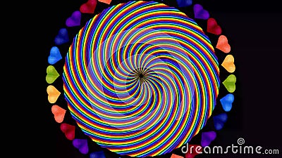 Ilusión óptica Psicodélica Del Espectro. Fondo Animado Hipnótico Del  Arcoiris Abstracto. Fondo De Pantalla Colorido Y Brillante Metrajes - Vídeo  de fractal, espiral: 198027566