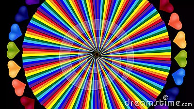 Ilusión óptica Psicodélica Del Espectro. Fondo Animado Hipnótico Del  Arcoiris Abstracto. Fondo De Pantalla Colorido Y Brillante Metrajes - Vídeo  de bucle, fractal: 200790036