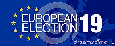 Ilustration with European Election 2019 Stock Photo