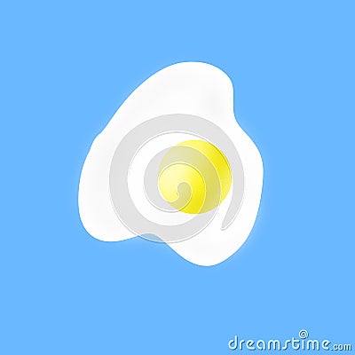 ilustration icon sunny side up, perfect for icon culinary, and kicthen background Stock Photo