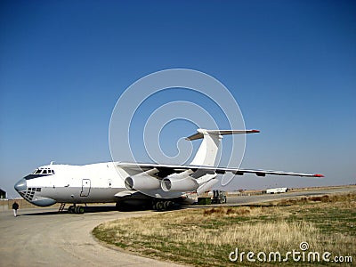 Ilyushin Il-76 russian build aircraft Stock Photo