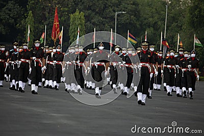 IMA passing out parade in under covid threat. Editorial Stock Photo