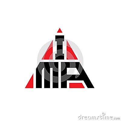 IMA triangle letter logo design with triangle shape. IMA triangle logo design monogram. IMA triangle vector logo template with red Vector Illustration