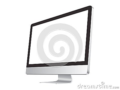 IMac Computer on white background mockup Stock Photo