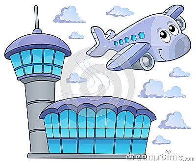 Image with airplane theme 6 Vector Illustration