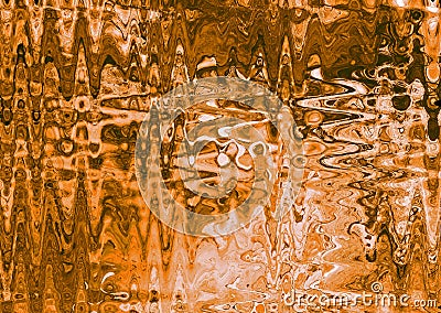 ABSTRACT AMBER LIQUID SHAPES AND COLOURS Stock Photo