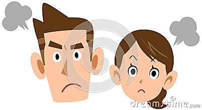 The image of An angry couple Vector Illustration