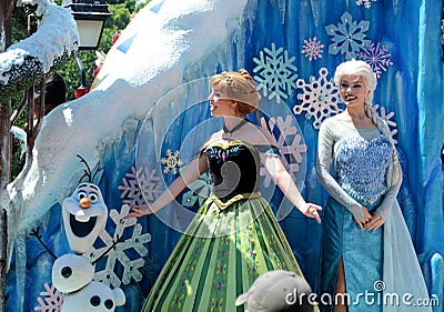 Anna and Elsa Editorial Stock Photo