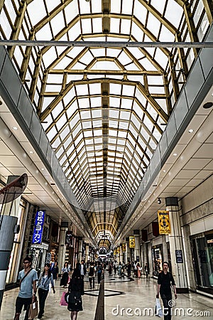 Image of arcade shopping district of Sendai Editorial Stock Photo