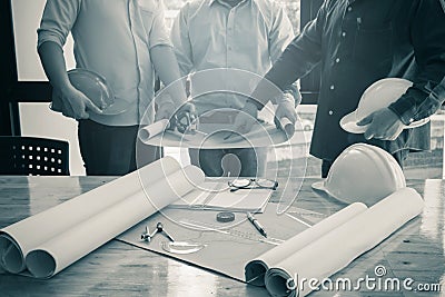 Image of the architectural project engineer Stock Photo