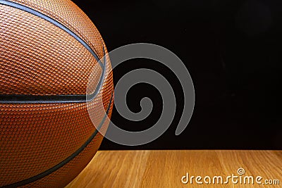 Image of basketball wooden desk Stock Photo