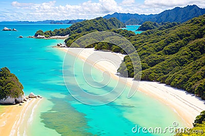 beach at Abel Tasman national park, New Zealand, South island made with Generative AI Stock Photo